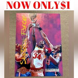 Hakeem Olajuwon 1995 Skybox Houston Rockets NBA Basketball Cards